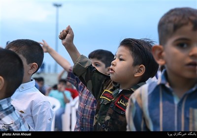 ویژه برنامه کودکان در حاشیه ی مراسم افطاری خانواده شهدای جبهه مقاومت