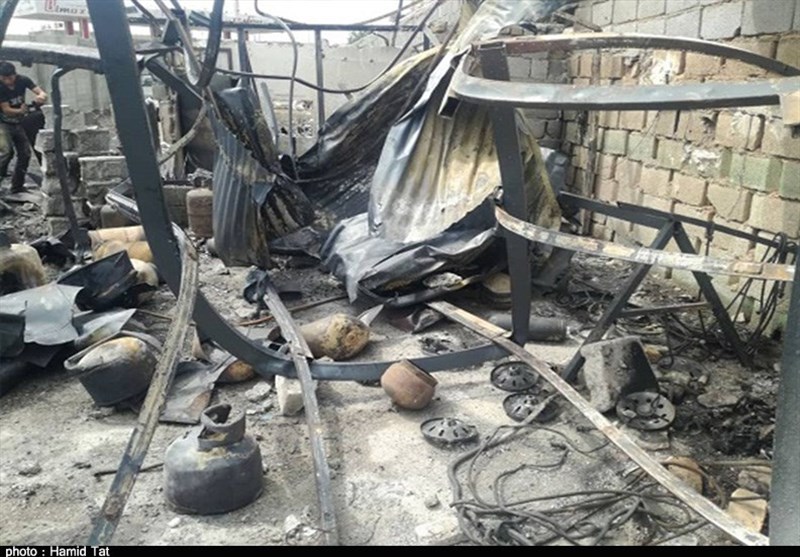 انفجار یک واحد غیرمجاز شارژ گاز ال پی جی در شهریار + تصاویر