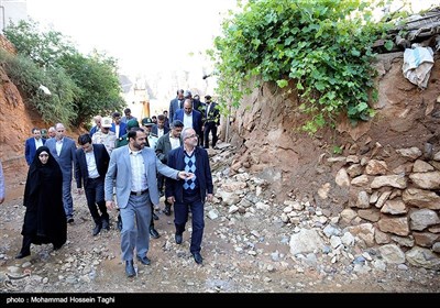 بازدید رئیس و جمعی از اعضای شورای شهر مشهد به همراه مدیران شهری از مناطق سیل زده شهرستان کلات