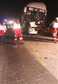 تصادف مرگبار اتوبوس با کامیون در محور دامغان شاهرود؛ حادثه 11 مصدوم و یک فوتی داشت