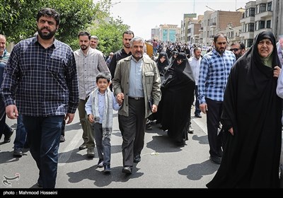 حضور سرلشکر محمدعلی جعفری در راهپیمایی روز جهانی قدس در تهران