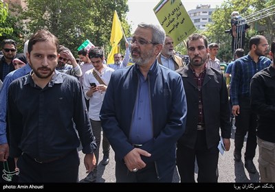 سردار غیب پرور در راهپیمایی روز جهانی قدس در تهران