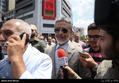 امیر دریادار سیاری در راهپیمایی روز جهانی قدس در تهران
