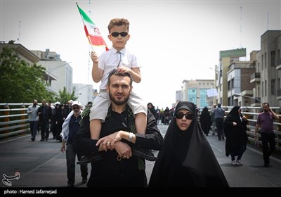 راهپیمایان روز قدس - تهران