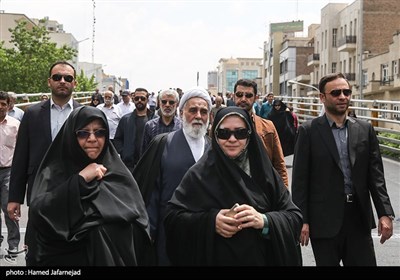 حجت الاسلام ناطق نوری در راهپیمایی روز جهانی قدس در تهران 