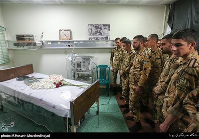 بازدید سربازان از بیمارستان قلب جماران واتاق بستری شدن امام خمینی