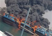 بوشهر| آتش‌سوزی اسکله بندر نخل تقی با همکاری ستاد بحران منطقه پارس جنوبی مهار شد