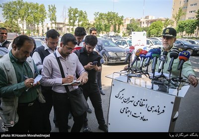 سردار حسین رحیمی در جمع خبرنگاران