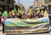 راهپیمایی کردهای سوریه علیه ترکیه