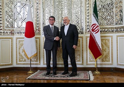 دیدار محمدجواد ظریف و تانا کونو وزرای امور خارجه ایران و ژاپن