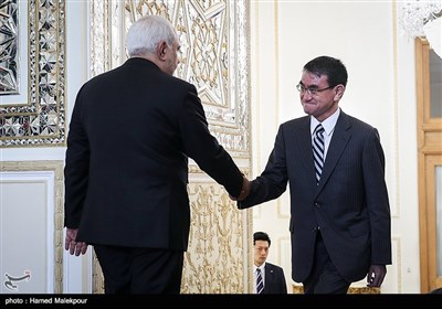دیدار محمدجواد ظریف و تانا کونو وزرای امور خارجه ایران و ژاپن