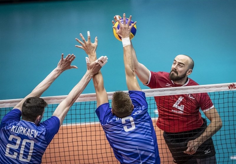 لیگ ملت های والیبال|روس‌ها به دومین پیروزی خود در ارومیه رسیدند