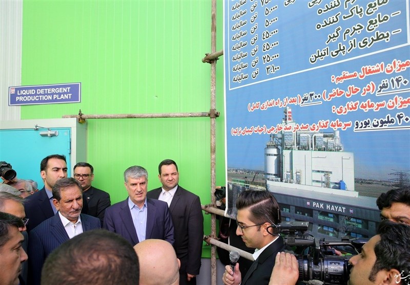 افتتاح یک واحد تولیدی ‌ ‌با حضور جهانگیری در زنجان / سرمایه‌‌گذاری 40 میلیون یورویی در ابهر