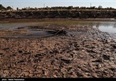 خوزستان|کاهش شدید آب رودخانه «کرخه نور»+ تصویر