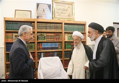 دیدار منصور غلامی وزیر علوم، تحقیقات و فناوری با آیت‌الله ناصر مکارم شیرازی