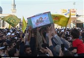 مراسم تشییع طلبه شهید مدافع حرم"مومنی" در قم به روایت تصویر