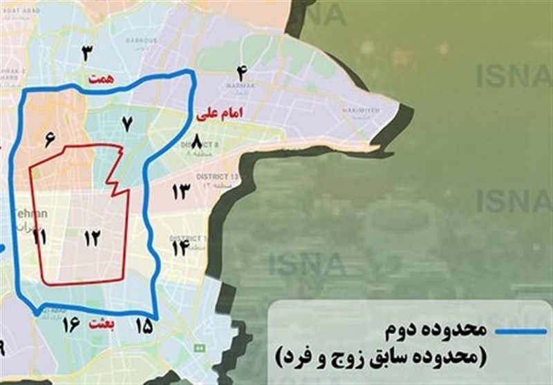 نرخ عوارض تردد در &quot;محدوده زوج و فرد سابق&quot; اعلام شد + جدول