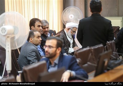 حجت الاسلام و المسلمین منتظری دادستان کل کشور در حاشیه بازدید از دادسرای ناحیه ۱۲ تهران