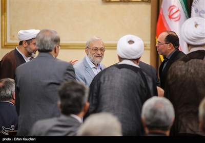 محمدجواد لاریجانی رئیس ستاد حقوق بشر قوه قضائیه ایران در نشست سفرا و کارداران کشورهای خارجی با رییس قوه قضاییه