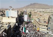 تکمیلی// راهپیمایی سراسری یمنی‌ها ؛ درخواست برای تحریم کالاهای اسرائیلی
