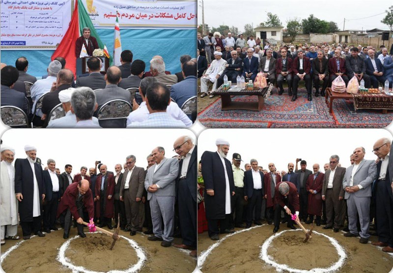 ساخت 3 مدرسه با حضور سرپرست وزارت آموزش‌و‌پرورش در مناطق سیل‌زده گلستان آغاز شد