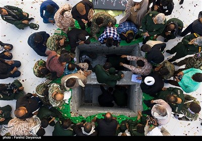 مراسم تشییع و تدفین دو شهید گمنام - هرمزگان