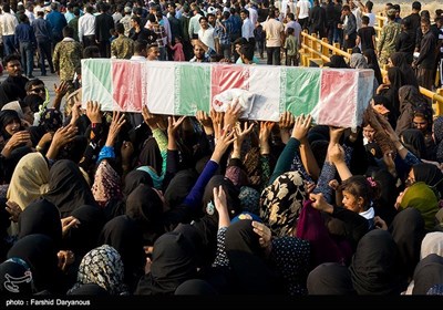 مراسم تشییع و تدفین دو شهید گمنام - هرمزگان
