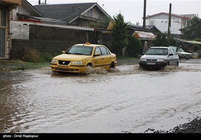 بارش شدید باران و آبگرفتگی معابر - رودسر