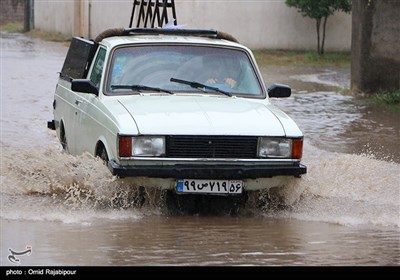 بارش شدید باران و آبگرفتگی معابر - رودسر