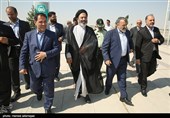 بازدید حجت الاسلام و المسلمین سید عبدالفتاح نواب نماینده ولی فقیه در امور حج و زیارت و علیرضا رشیدیان رییس سازمان حج و زیارت از ترمینال سلام