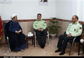 فرمانده نیروی انتظامی جمهوری اسلامی با امام جمعه کرمان دیدار کرد + تصاویر