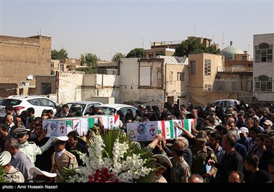 استقبال و تشییع دو شهید دوران دفاع مقدس در قزوین