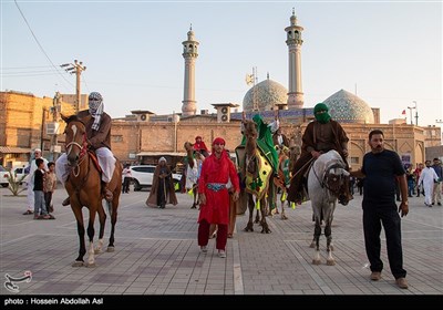 آئین نمادین ورود کاروان امام رضا (ع) به ایران -خرمشهر