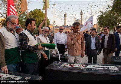 آئین نمادین ورود کاروان حضرت امام رضا (ع) به ایران -خرمشهر