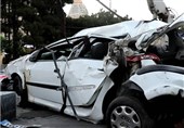 تهران| فرار راننده 206 پس از واژگونی مرگبار تویوتا + تصاویر