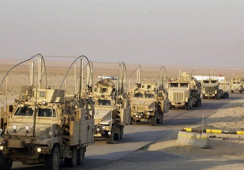 ورود کاروان تجهیزات نظامی ارتش تروریستی آمریکا به خاک سوریه