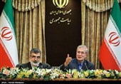 علی ربیعی سخنگوی دولت در نشست خبری اعلام گام دوم کاهش تعهدات ایران در برجام