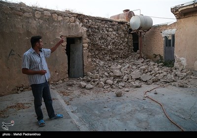 خسارات زلزله در روستای گلگیر-خوزستان