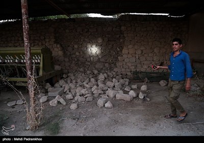 خسارات زلزله در روستای گلگیر-خوزستان