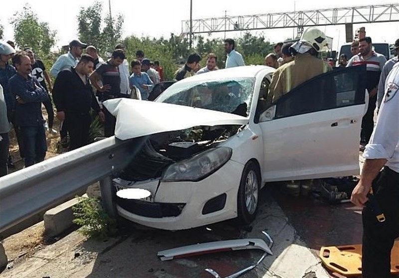 تهران| نجات معجزه‌آسای سرنشینان MVM پس از ورود گاردیل به خودرو + تصاویر