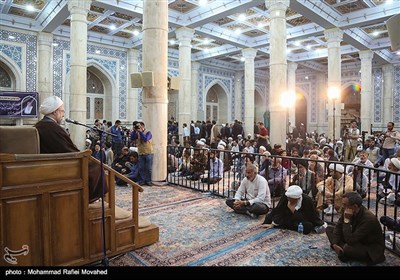 مراسم ارتحال آیت‌الله حسینی شاهرودی در مسجد اعظم