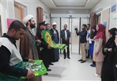 خادمان آستان قدس رضوی از بیماران بوشهری عیادت کردند + تصاویر