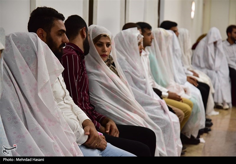 خوزستان|ویژه برنامه پیوند آسمانی 14 زوج جوان در بندرماهشهر برگزار شد+تصاویر