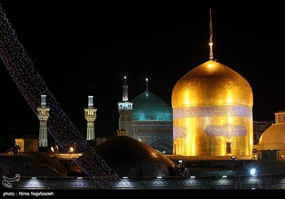 حرم مطهر امام رضا (ع) در شب میلاد