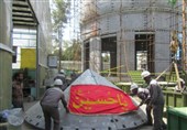 دمونتاژ قطعات &quot;گنبد جدید حرم امام حسین(ع)&quot; در ایران برای انتقال به کربلا + گزارش تصویری