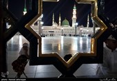 Muslims at Masjid Al-Nabawi during Hajj Rituals 