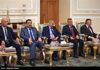 دیدار رئیس شورای عالی قضائی عراق با لاریجانی