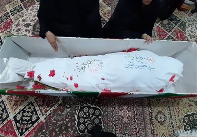 وداع با پیکر مطهر تکاور شهید محسن نقیبی+عکس وفیلم