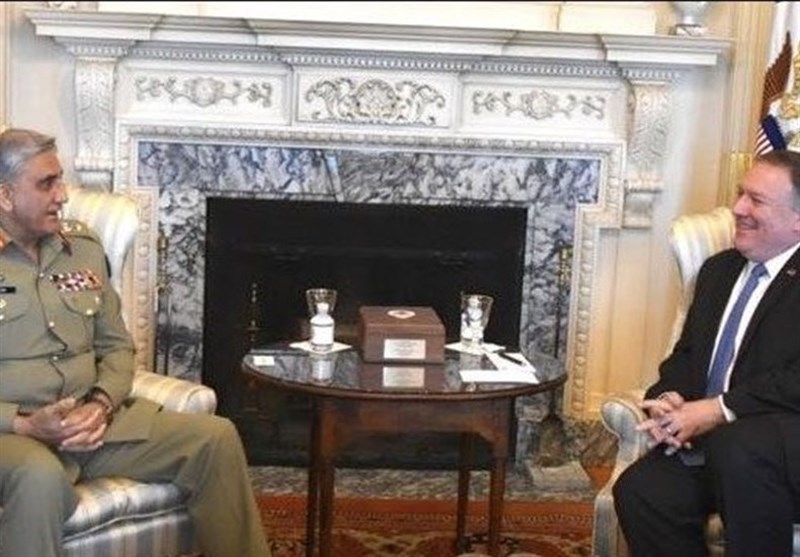 ملاقات فرمانده ارتش پاکستان با وزیر خارجه آمریکا