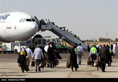 اعزام اولین گروه حجاج بیت الله الحرام از فرودگاه همدان